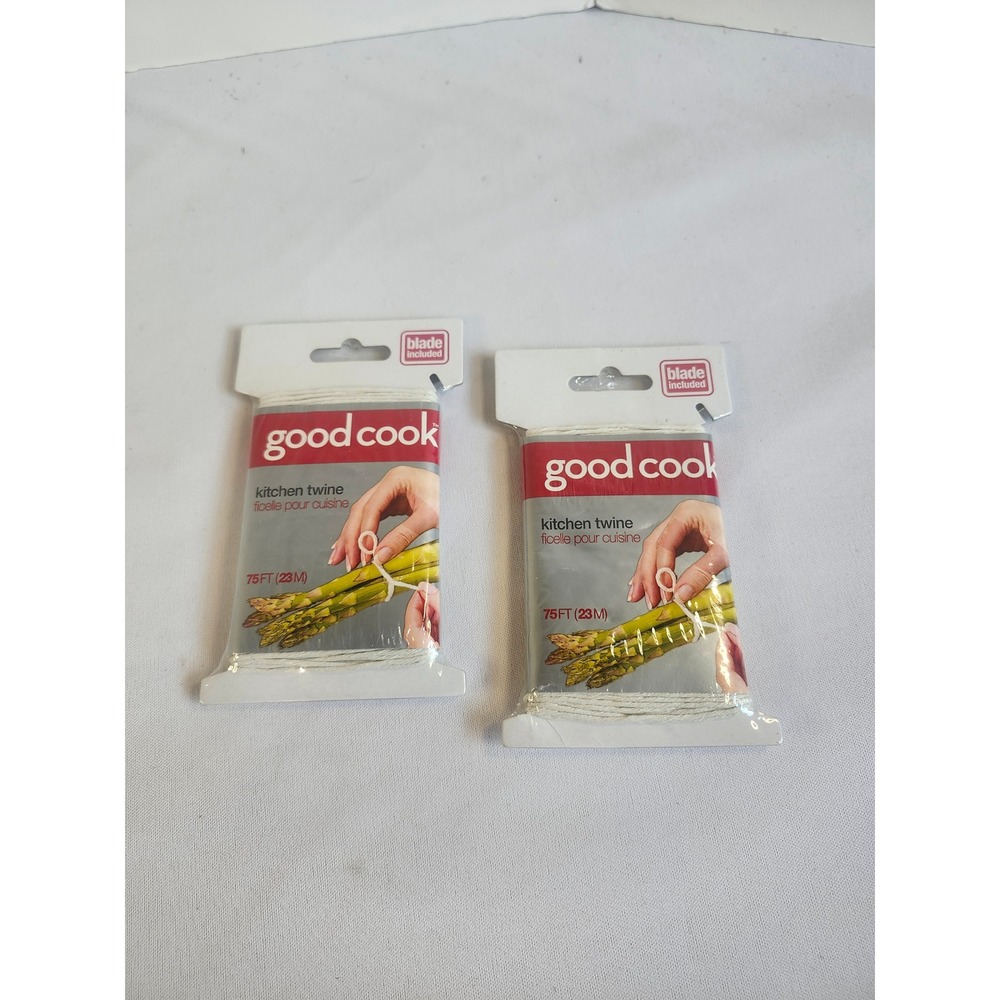 Good Cook Kitchen Twine 75ft Pack of 2 Cotton Cooking String with Blade 25988
